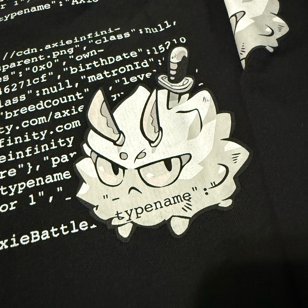 AXIE  Black Hoodie with Logo Patch
